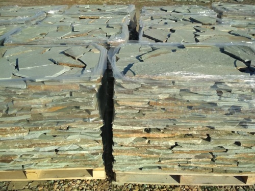 Плитняк златолит зелёный для цоколя, отмостки купить в Волгоградской области