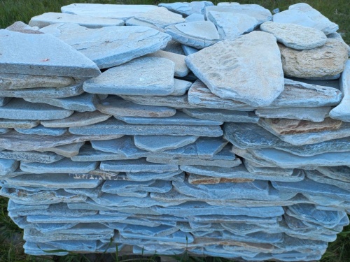 Плитняк златолит зелёный галтованный для цоколя купить в Волгоградской области